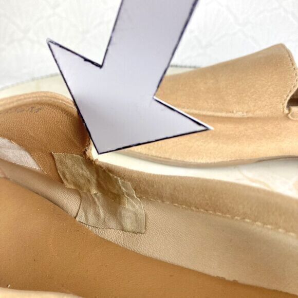 Aquatalia Loafers Flats Womens Size 8.5 Sand Camel Waterproof Suede Slip On NWOB - Picture 15 of 15